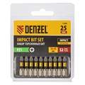 Бита IMPACT, PZ1x25 мм, лазерная обработка шлица, сталь S2, 10 шт., Е 6,3 Denzel 32852
