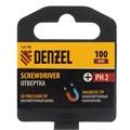 Отвертка PH2х100 мм, CrV, трехкомпонентная рукоятка Denzel 32876