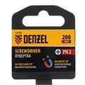 Отвертка PH2х200 мм, CrV, трехкомпонентная рукоятка Denzel 32878