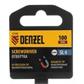 Отвертка SL4х100 мм, CrV, трехкомпонентная рукоятка Denzel 32883