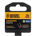 Отвертка SL8x150 мм, CrV, трехкомпонентная рукоятка Denzel 32889