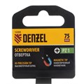 Отвертка PZ1x75 мм, CrV, трехкомпонентная рукоятка Denzel 32892