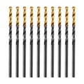 Сверло по металлу, 2,5 мм, HSS-Tin, Golden Tip, 10 шт. Denzel 32976