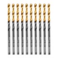 Сверло по металлу, 3 мм, HSS-Tin, Golden Tip, 10 шт. Denzel 32977