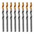 Сверло по металлу, 7,5 мм, HSS-Tin, Golden Tip, 8 шт. Denzel 32990