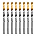 Сверло по металлу, 10 мм, HSS-Tin, Golden Tip, 8 шт. Denzel 32994
