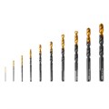 Набор сверл по металлу, 1-10 мм, HSS-Tin, Golden Tip, 10 шт Denzel 32998