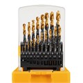 Набор сверл по металлу, 1-10 мм, HSS-Tin, Golden Tip, 19 шт Denzel 33000