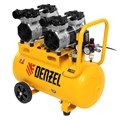 Компрессор безмасляный, малошумный DLS 1500/50, 1500 ВТ, 2x750, 50 л, 260 л/мин Denzel 33123