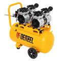 Компрессор безмасляный, малошумный DLS 1500/50, 1500 ВТ, 2x750, 50 л, 260 л/мин Denzel 33123