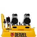 Компрессор безмасляный, малошумный DLS 1500/50, 1500 ВТ, 2x750, 50 л, 260 л/мин Denzel 33123