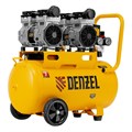 Компрессор безмасляный, малошумный DLS 1500/50, 1500 ВТ, 2x750, 50 л, 260 л/мин Denzel 33123