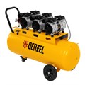 Компрессор безмасляный, малошумный DLS 1800/100,1800 Вт, 3x600, 100 л, 345 л/мин Denzel 33124