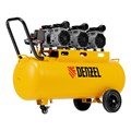 Компрессор безмасляный, малошумный DLS 1800/100,1800 Вт, 3x600, 100 л, 345 л/мин Denzel 33124