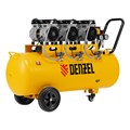 Компрессор безмасляный, малошумный DLS 1800/100,1800 Вт, 3x600, 100 л, 345 л/мин Denzel 33124