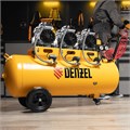Компрессор безмасляный, малошумный DLS 1800/100,1800 Вт, 3x600, 100 л, 345 л/мин Denzel 33124