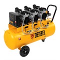 Компрессор безмасляный, малошумный  DLS 2250/100, 2250 Вт, 3x750, 100 л, 410 л/мин блок управления/ Denzel 33125