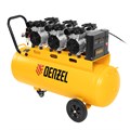 Компрессор безмасляный, малошумный  DLS 2250/100, 2250 Вт, 3x750, 100 л, 410 л/мин блок управления/ Denzel 33125