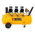 Компрессор безмасляный, малошумный  DLS 2250/100, 2250 Вт, 3x750, 100 л, 410 л/мин блок управления/ Denzel 33125