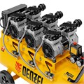 Компрессор безмасляный, малошумный  DLS 2250/100, 2250 Вт, 3x750, 100 л, 410 л/мин блок управления/ Denzel 33125