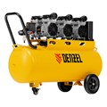 Компрессор безмасляный, малошумный  DLS 2250/100, 2250 Вт, 3x750, 100 л, 410 л/мин блок управления/ Denzel 33125