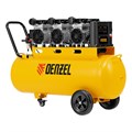 Компрессор безмасляный, малошумный  DLS 2250/100, 2250 Вт, 3x750, 100 л, 410 л/мин блок управления/ Denzel 33125