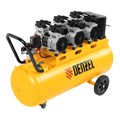 Компрессор безмасляный, малошумный  DLS 2250/100, 2250 Вт, 3x750, 100 л, 410 л/мин блок управления/ Denzel 33125