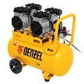 Компрессор безмасляный, малошумный DLS 2200/50, 2200 Вт, 2x1100, 50 л, 380 л/мин Denzel 33126