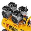 Компрессор безмасляный, малошумный DLS 2200/50, 2200 Вт, 2x1100, 50 л, 380 л/мин Denzel 33126