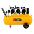 Компрессор безмасляный, малошумный DLS 3300/100, 3300 Вт,3x1100, 100 л, 570 л/мин ,блок управления Denzel 33127