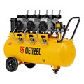 Компрессор безмасляный, малошумный DLS 3300/100, 3300 Вт,3x1100, 100 л, 570 л/мин ,блок управления Denzel 33127