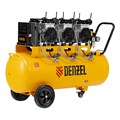 Компрессор безмасляный, малошумный DLS 3300/100, 3300 Вт,3x1100, 100 л, 570 л/мин ,блок управления Denzel 33127