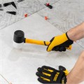 Киянка резиновая, 450 г, черно-белая, фибергласовая рукоятка c TPR покрытием Denzel 33358