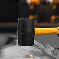 Киянка резиновая, 225 г, черная, фибергласовая рукоятка c TPR покрытием Denzel 33360