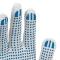 Перчатки трикотажные усиленные, с ПВХ точкой, 7 класс вязки 33580
