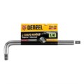 Вороток Г-образный, 150*40 мм, квадрат 1/4", CrV, матовый хром Denzel 33749
