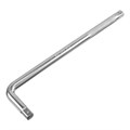 Вороток Г-образный, 300*75 мм, квадрат 1/2", CrV, матовый хром Denzel 33752