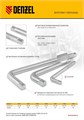 Вороток Г-образный, 375*100 мм, квадрат 1/2", CrV, матовый хром Denzel 33753