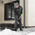 Лопата для уборки снега пластиковая, 400х417х1390 мм, алюминиевый черенок Palisad 34352