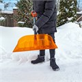 Лопата для уборки снега поликарбонат, 465х410х1390 мм, стальной черенок, усиленная Сибртех 34701