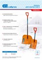 Лопата для уборки снега поликарбонат, 465х410х1390 мм, стальной черенок, усиленная Сибртех 34701