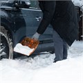 Лопата для уборки снега, поликарбонат, 270х360х840 мм, стальной черенок, усиленная Сибртех 34704