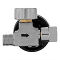 Регулятор давления с манометром для краскораспылителя K1500, 12 бар, 1/4" Denzel 34784