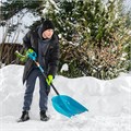 Лопата для уборки снега, полипропилен, 365х450х1355 мм, алюминиевый черенок, усиленная, LUXE Palisad 34843