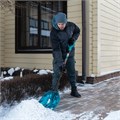 Лопата для уборки снега поликарбонат, 340х385х1340 мм, алюминиевый черенок, LUXE Palisad 34846