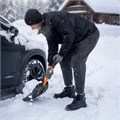 Лопата для уборки снега полипропиленовая, 275х365х790 мм, стальной черенок, Stels 34847