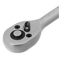Ключ-трещотка 1/4", 45 зубьев, с быстрым сбросом, матовый хром Сибртех 35558