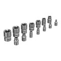 Набор инструментов, 1/2", 3/8", 1/4", пластиковый кейс 215 предм. Сибртех 35561