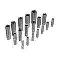 Набор инструментов, 1/2", 3/8", 1/4", пластиковый кейс 215 предм. Сибртех 35561