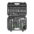 Набор инструментов, 1/2", 3/8", 1/4", пластиковый кейс 172 предм. Сибртех 35562